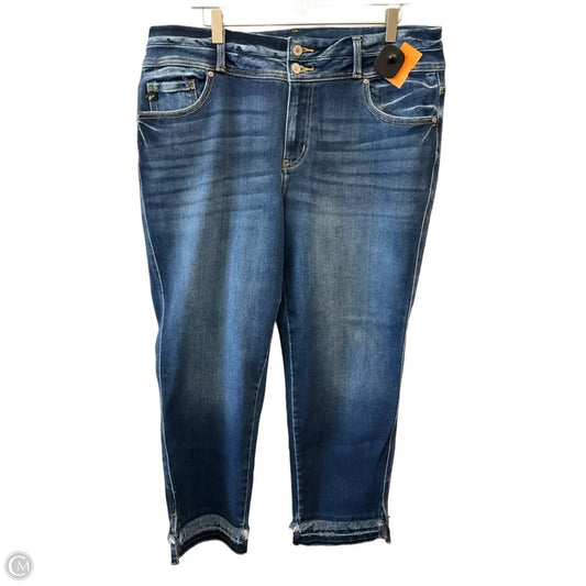 Jeans Skinny By Kancan In Blue Denim, Size: 16