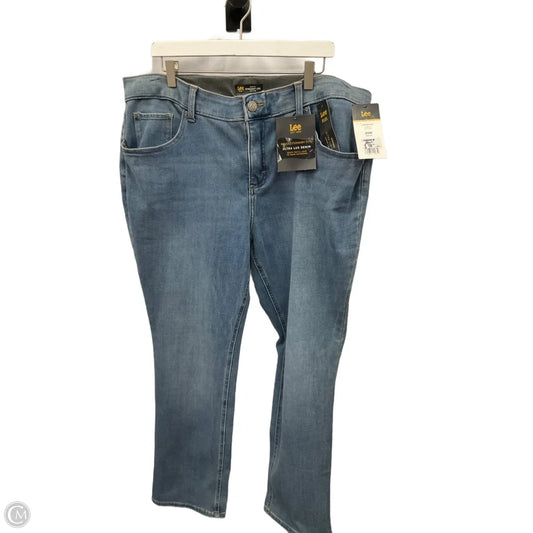 Jeans Straight By Lee In Blue Denim, Size: 20