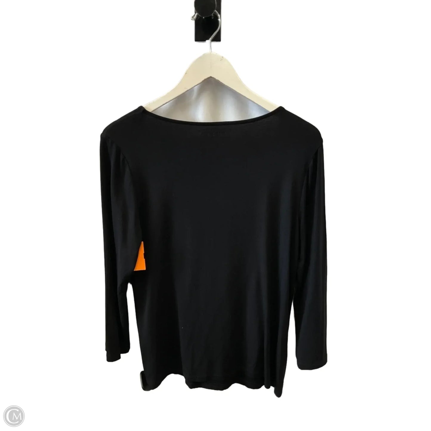 Top 3/4 Sleeve By Chicos In Black, Size: M