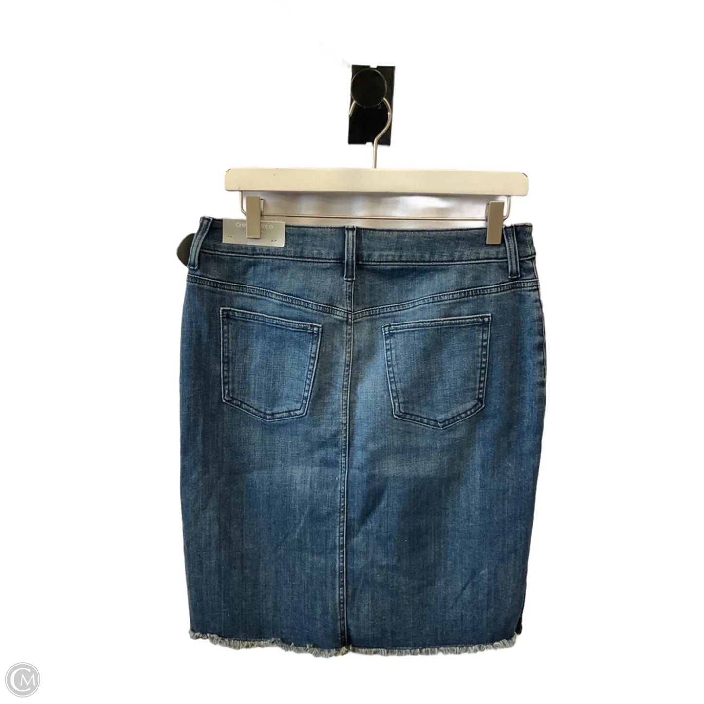 Skirt Maxi By Chicos In Blue Denim, Size: 4