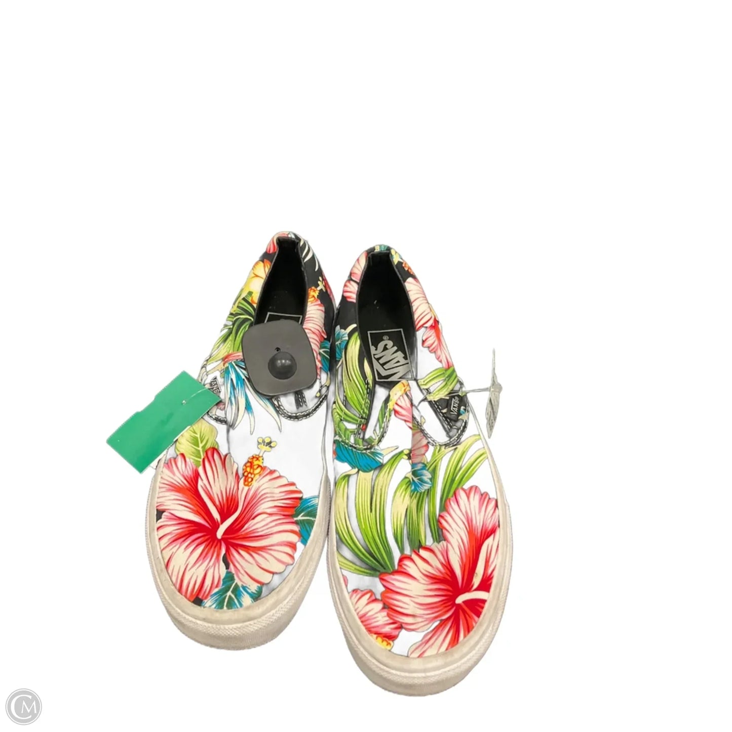 Shoes Flats By Vans In Tropical Print, Size: 8.5