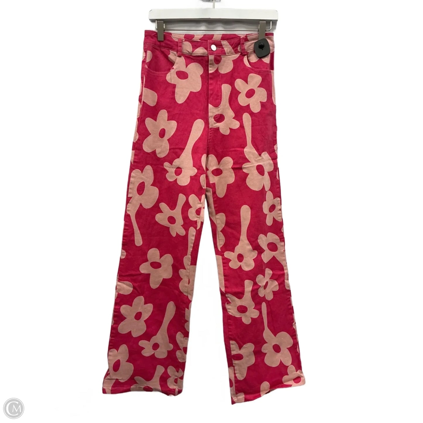 Jeans Wide Leg By Bailey Rose In Pink, Size: 4