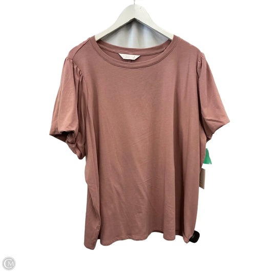 Top Short Sleeve By Lc Lauren Conrad In Mauve, Size: 2x