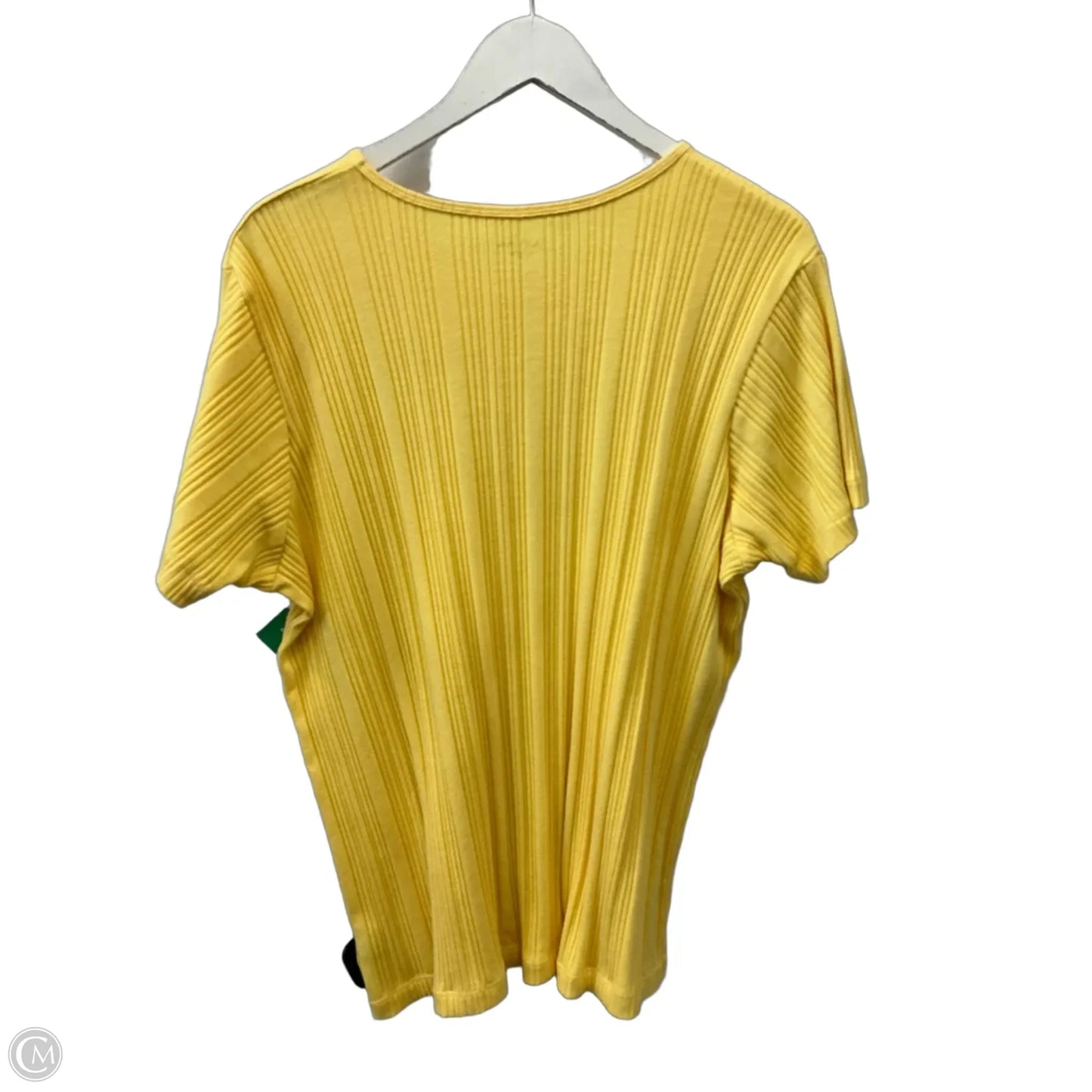 Top Short Sleeve By Cc Hughes In Yellow, Size: 2x