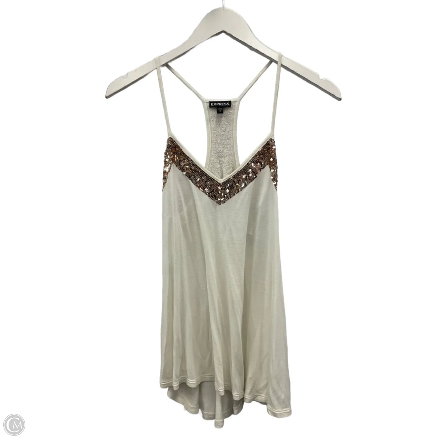 Top Sleeveless By Express In White, Size: S