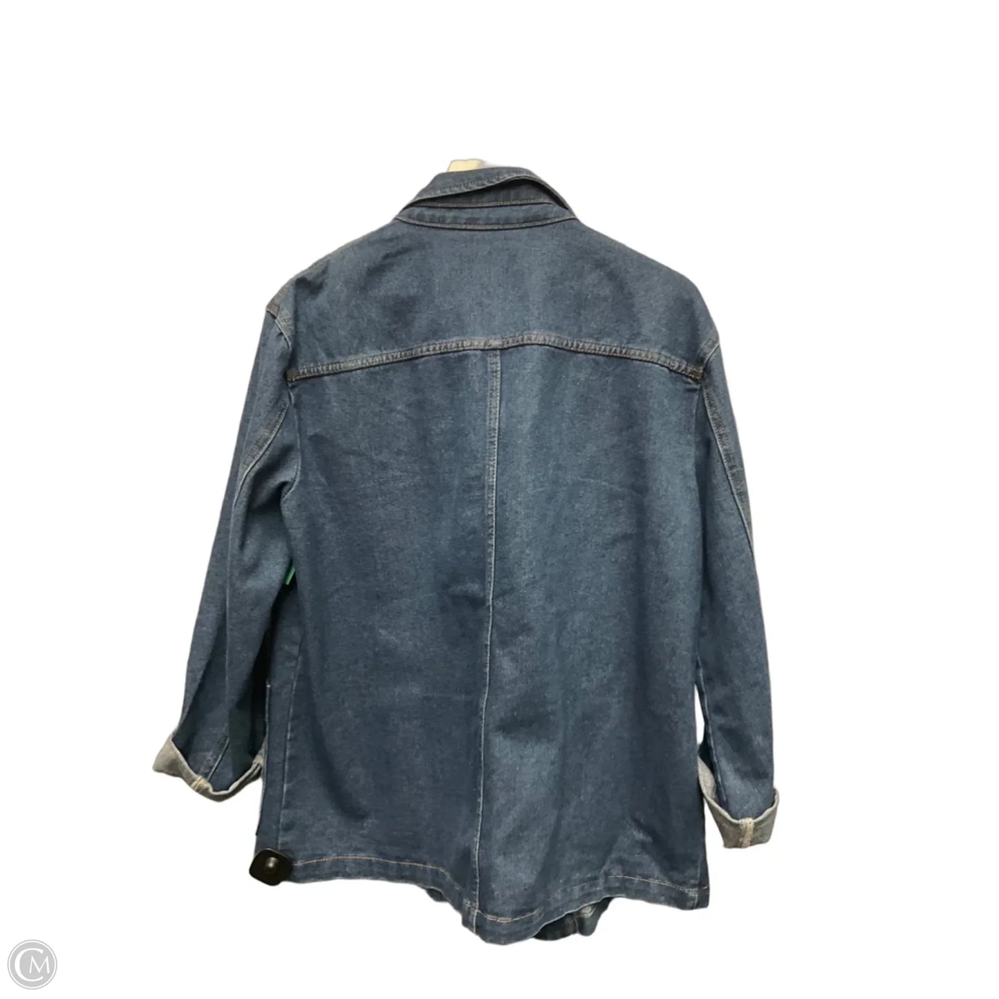 Jacket Denim By Clothes Mentor In Blue Denim, Size: L