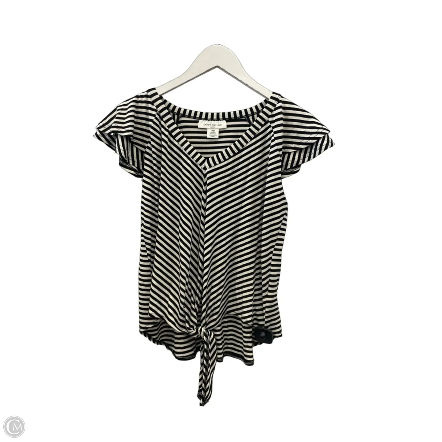 Top Sleeveless By Skyes The Limit In Black & White, Size: M
