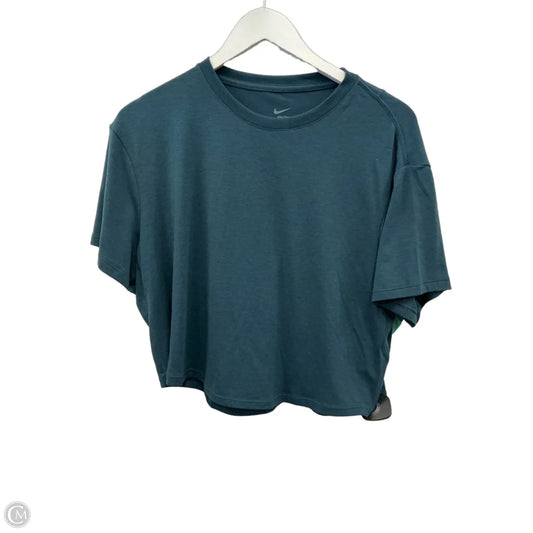 Athletic Top Short Sleeve By Nike Apparel In Teal, Size: S