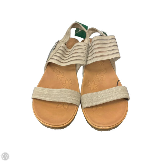 Sandals Heels Wedge By Skechers In Taupe, Size: 10