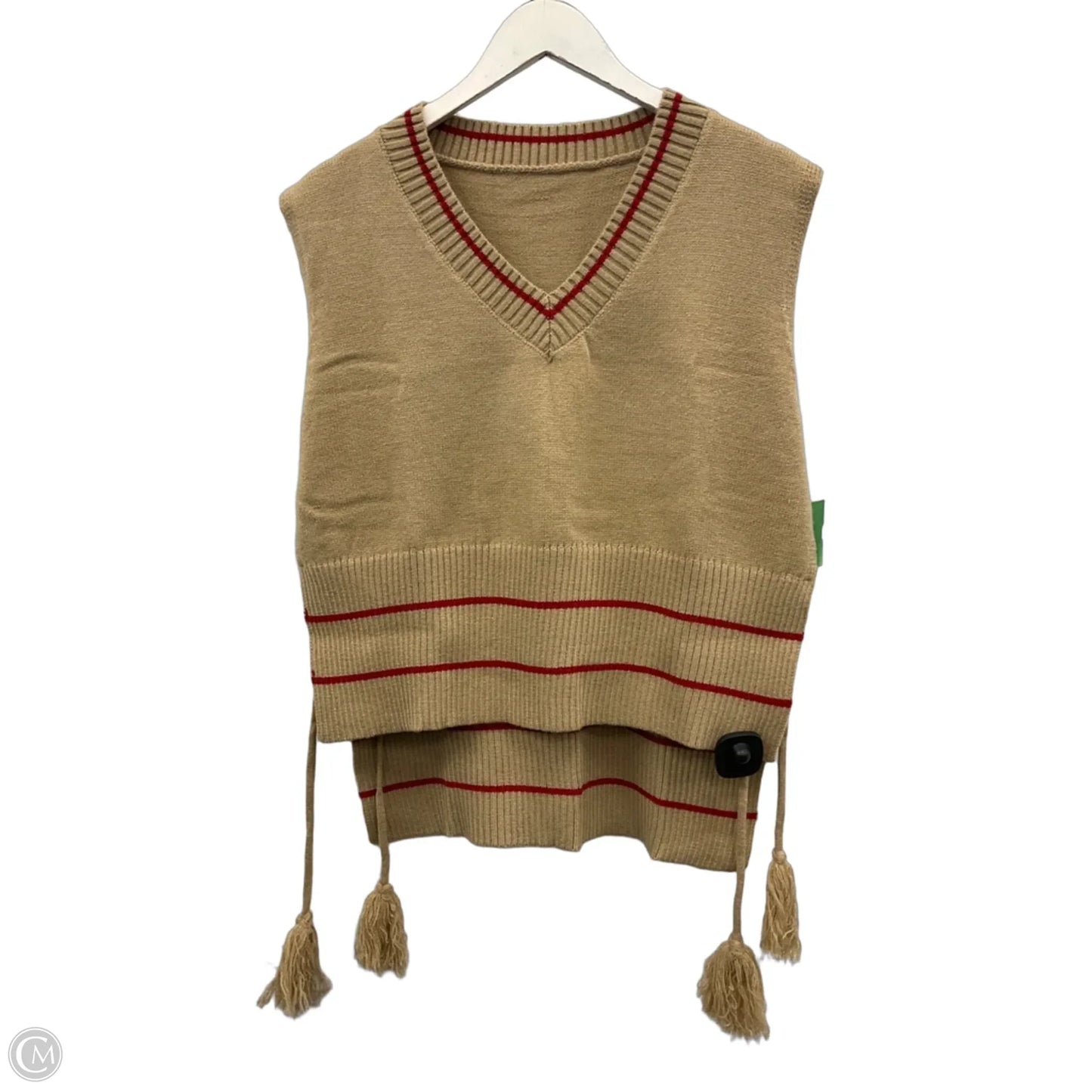 Vest Sweater By Cme In Beige, Size: S