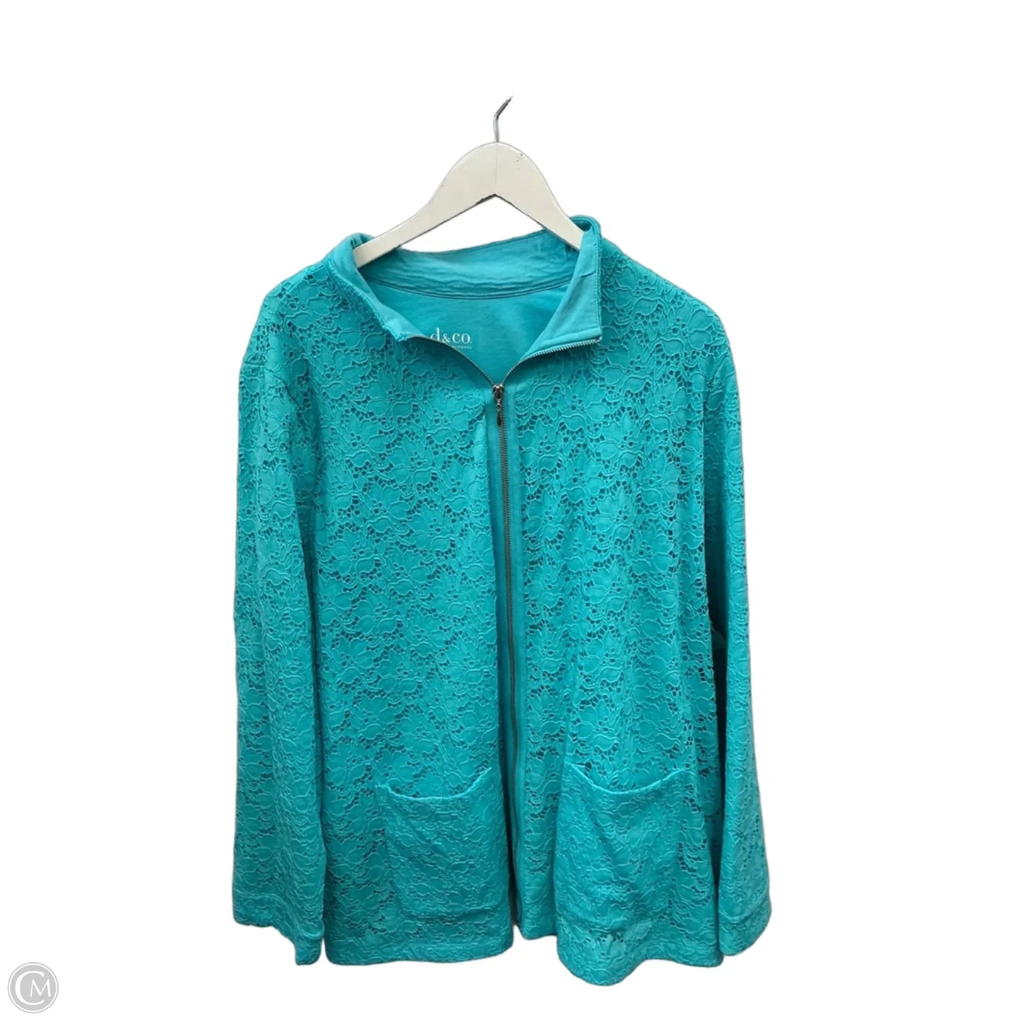 Jacket Other By D&co. In Aqua, Size: 2x