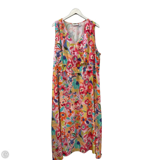Dress Casual Midi By Susan Graver In Multi-colored, Size: 2x