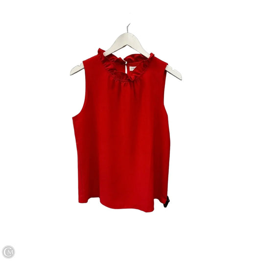 Top Sleeveless By J. Crew In Red, Size: S