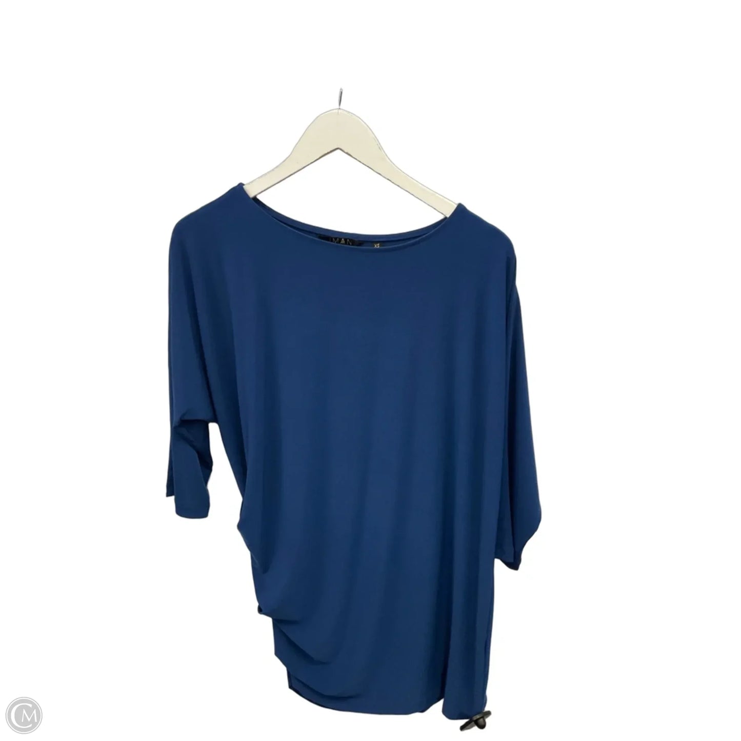 Tunic Short Sleeve By Iman Hsn In Blue, Size: Xs