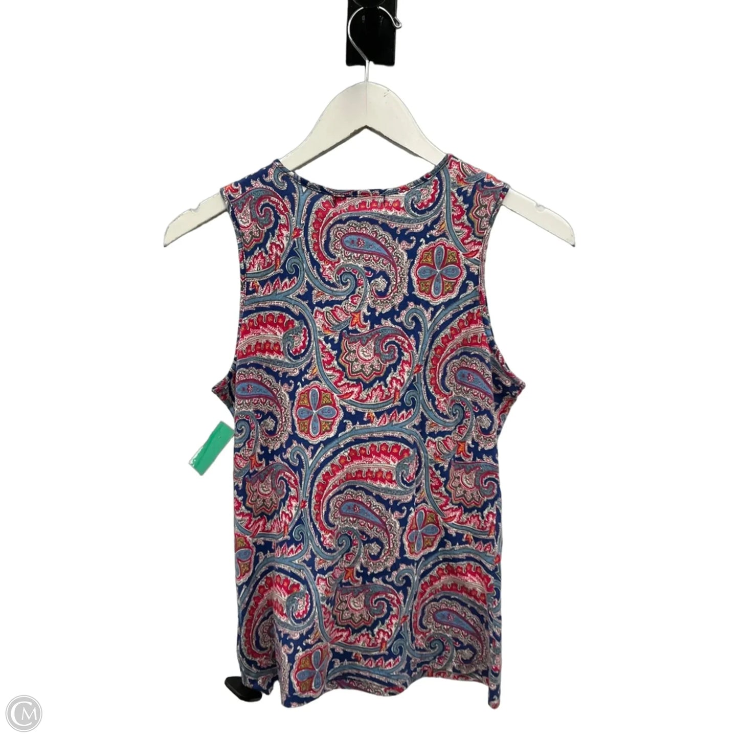 Top Sleeveless By Lauren By Ralph Lauren In Blue & Red & White, Size: S