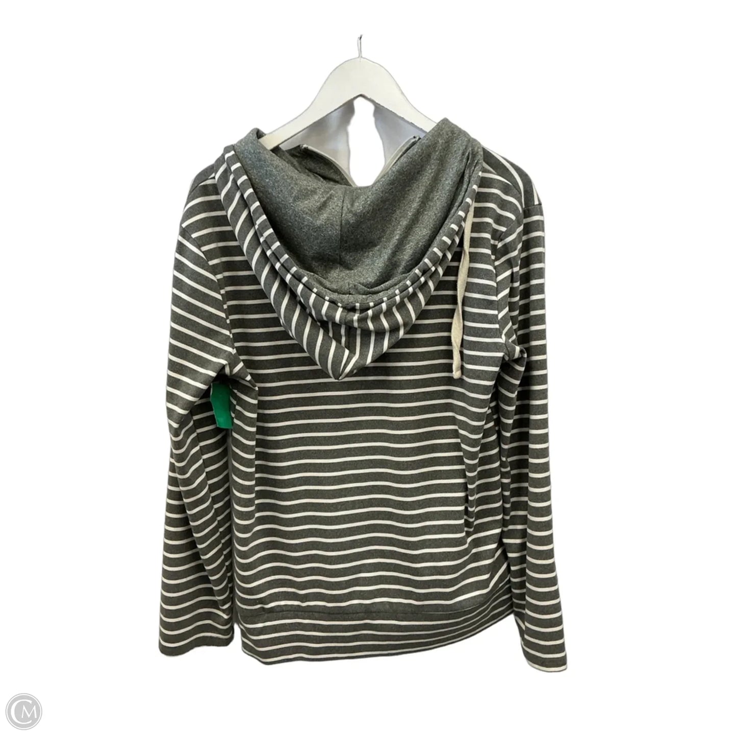 Sweatshirt Hoodie By Cme In Grey & White, Size: L