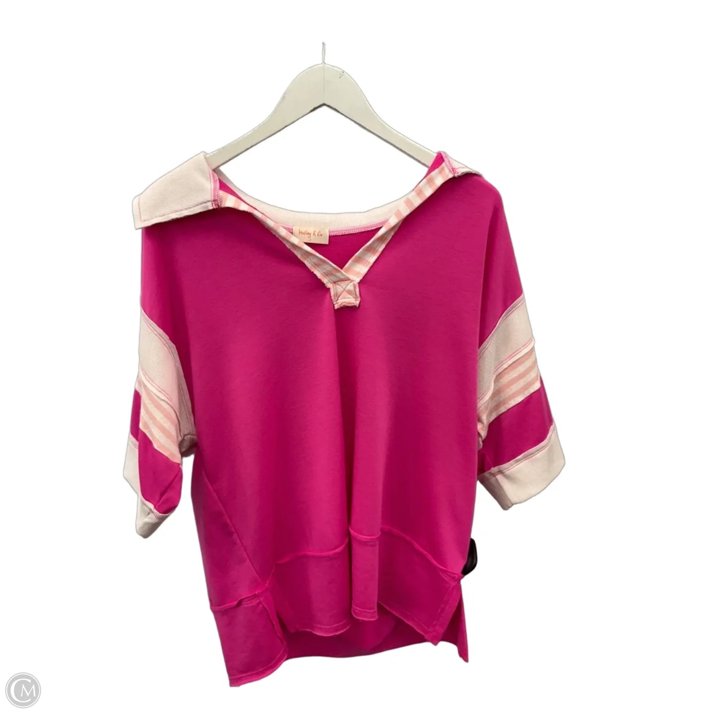 Top Short Sleeve By Hailey & Co In Pink, Size:  Small. Shop this look in our online store!