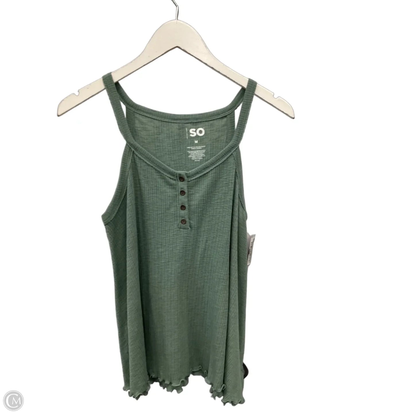 Top Sleeveless By So In Green, Size: M