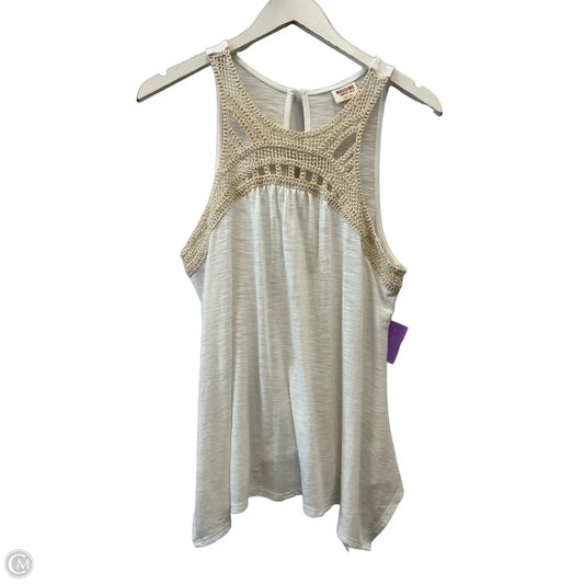 Top Sleeveless By Mossimo In White, Size: L