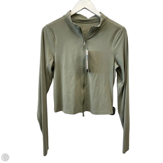 Athletic Jacket By Nike Apparel In Taupe, Size: M