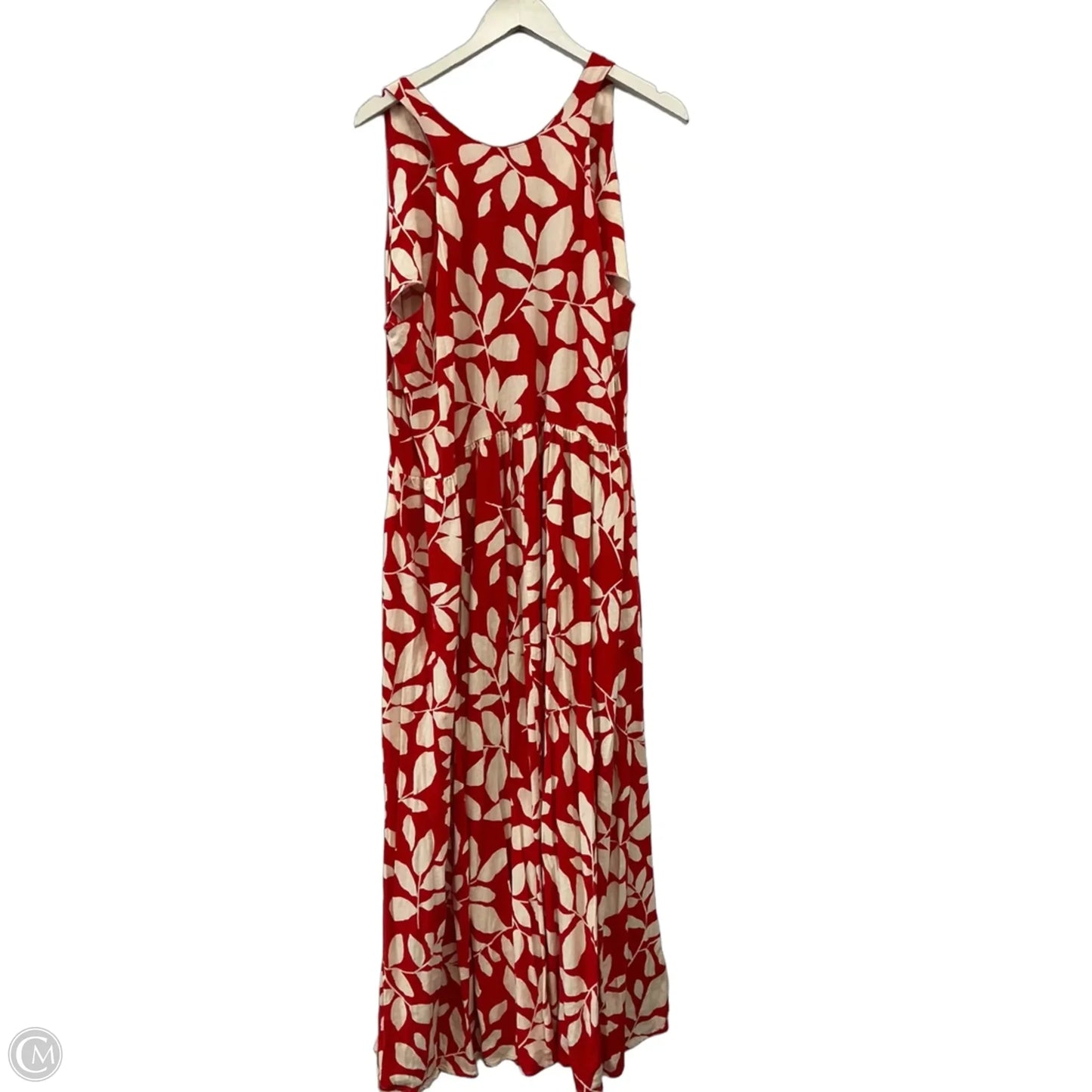Dress Casual Maxi By Elodie In Red & White, Size: 1x