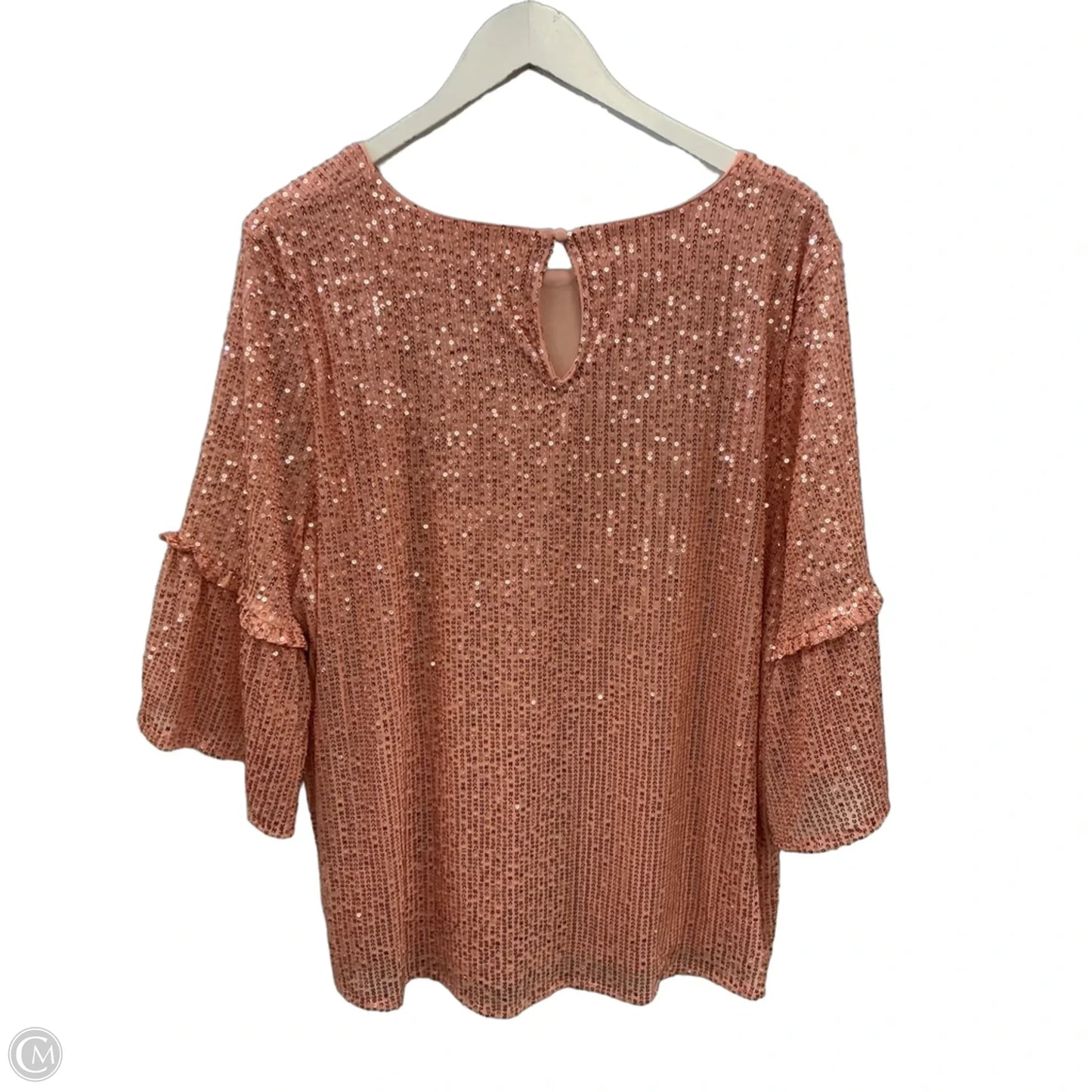 Top Short Sleeve By Lc Lauren Conrad In Rose Gold, Size: Xl