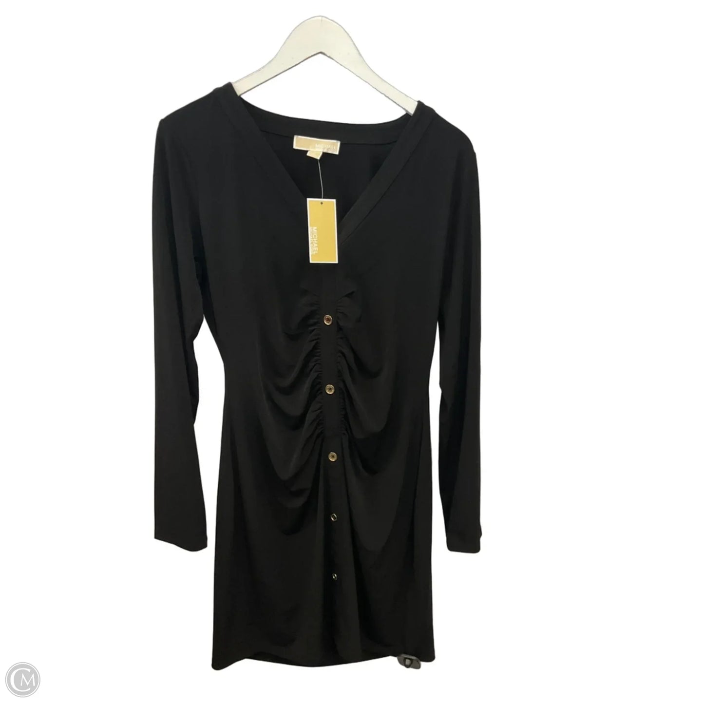Dress Casual Midi By Michael By Michael Kors In Black, Size: L