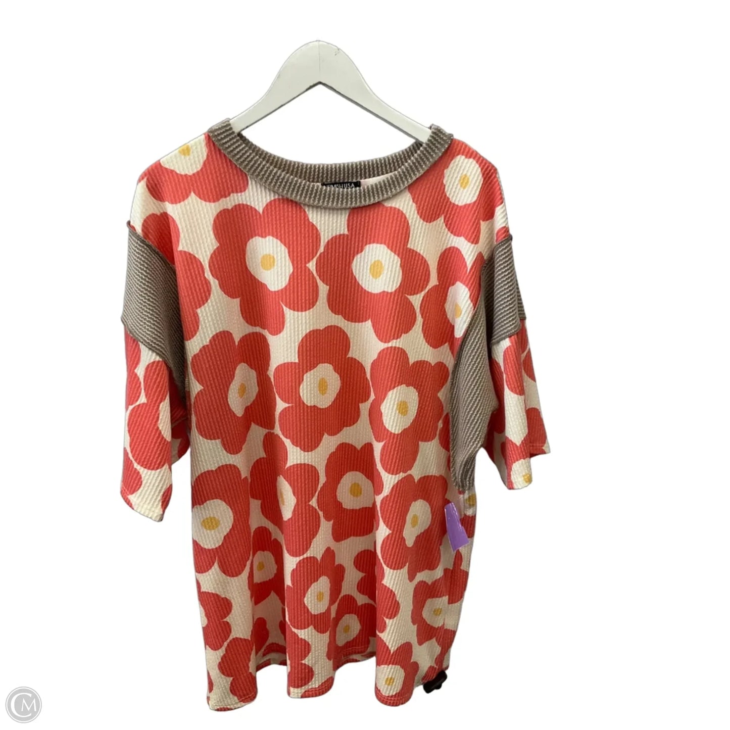 Top Short Sleeve By Heimish Usa In Orange, Size: 2x