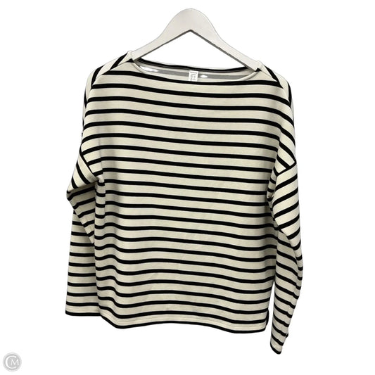 Top Long Sleeve By Spanx In Black & White, Size: S
