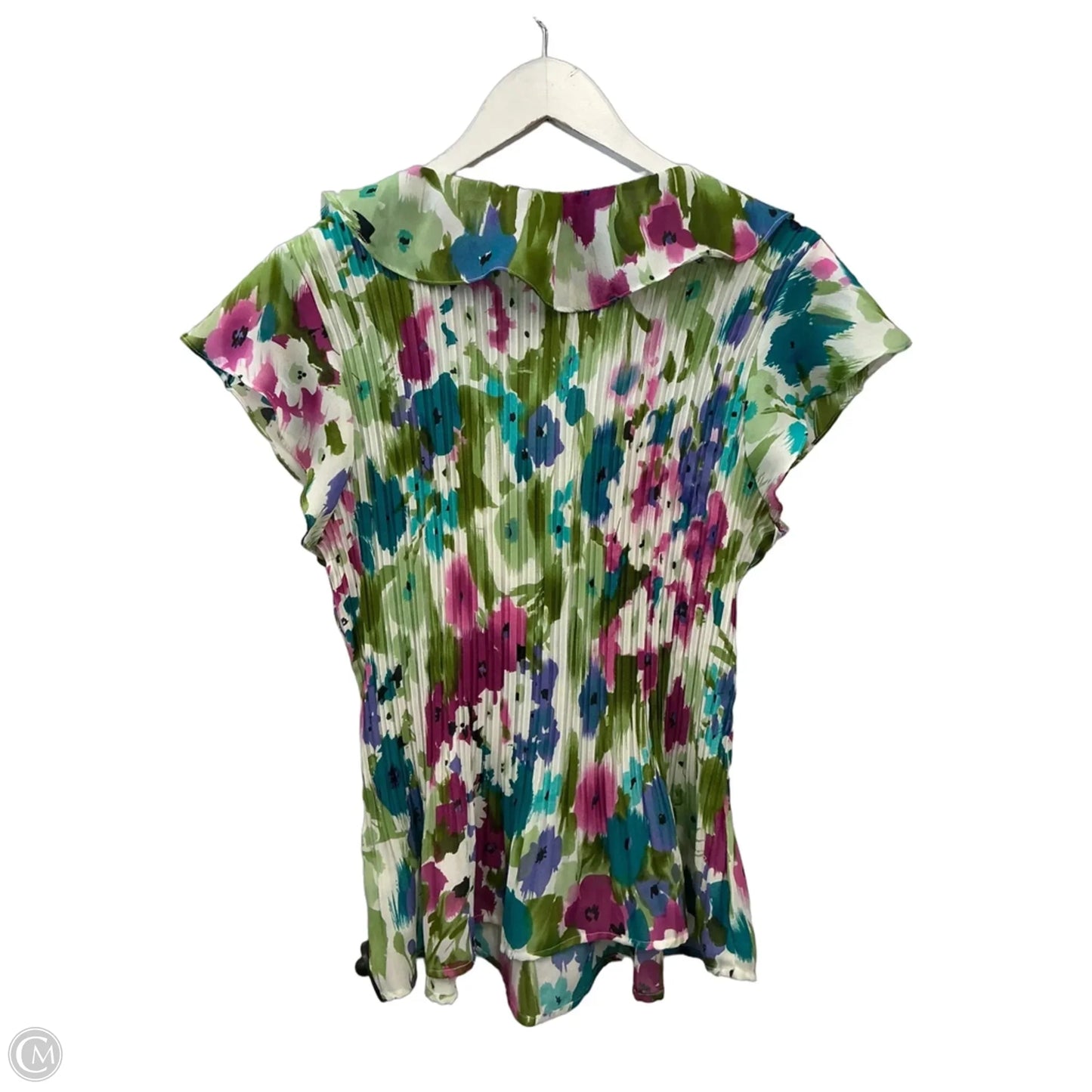 Skirt Set 2pc By Sunny Leigh In Green & Purple, Size: Xl