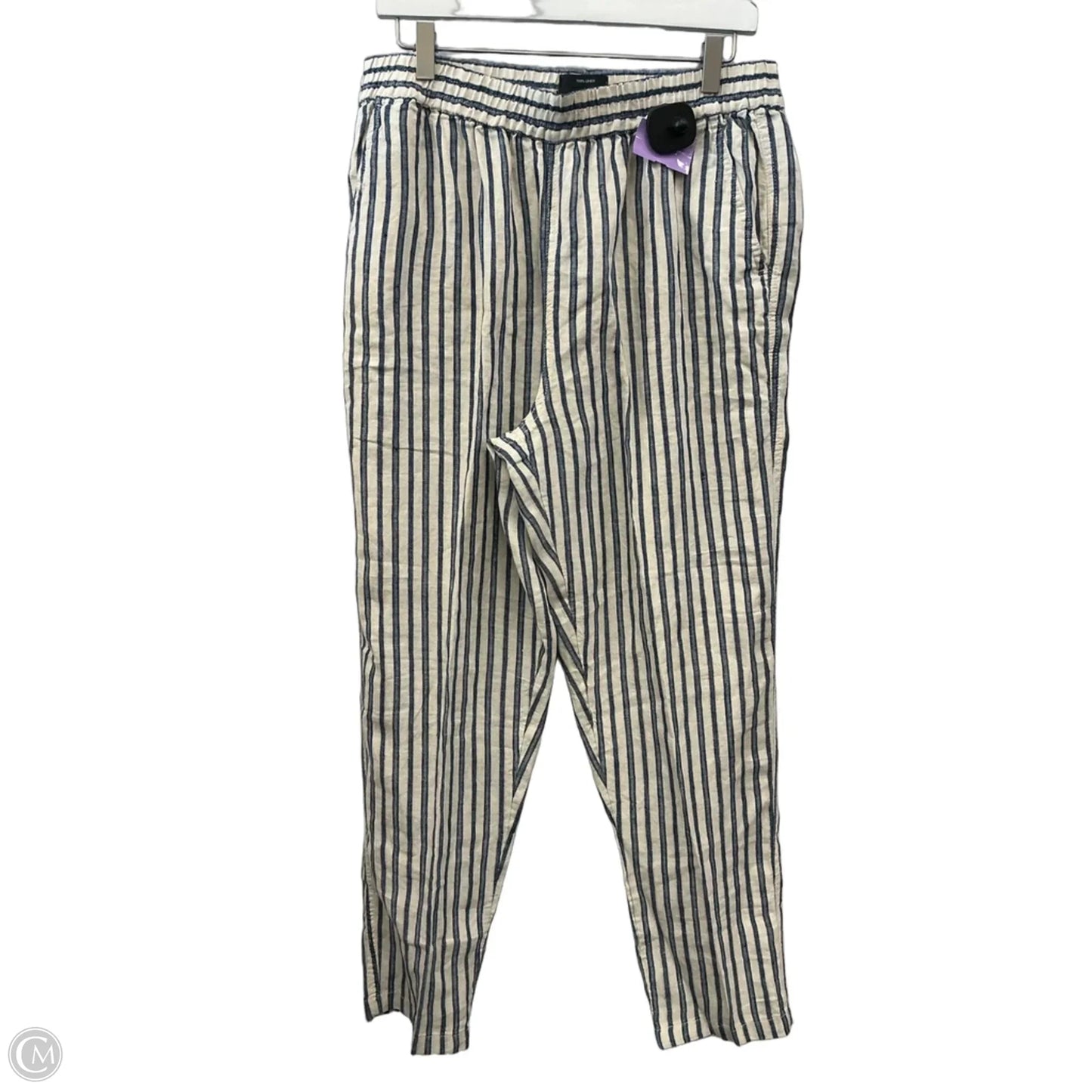 Pants Linen By Tahari In Striped Pattern, Size: L