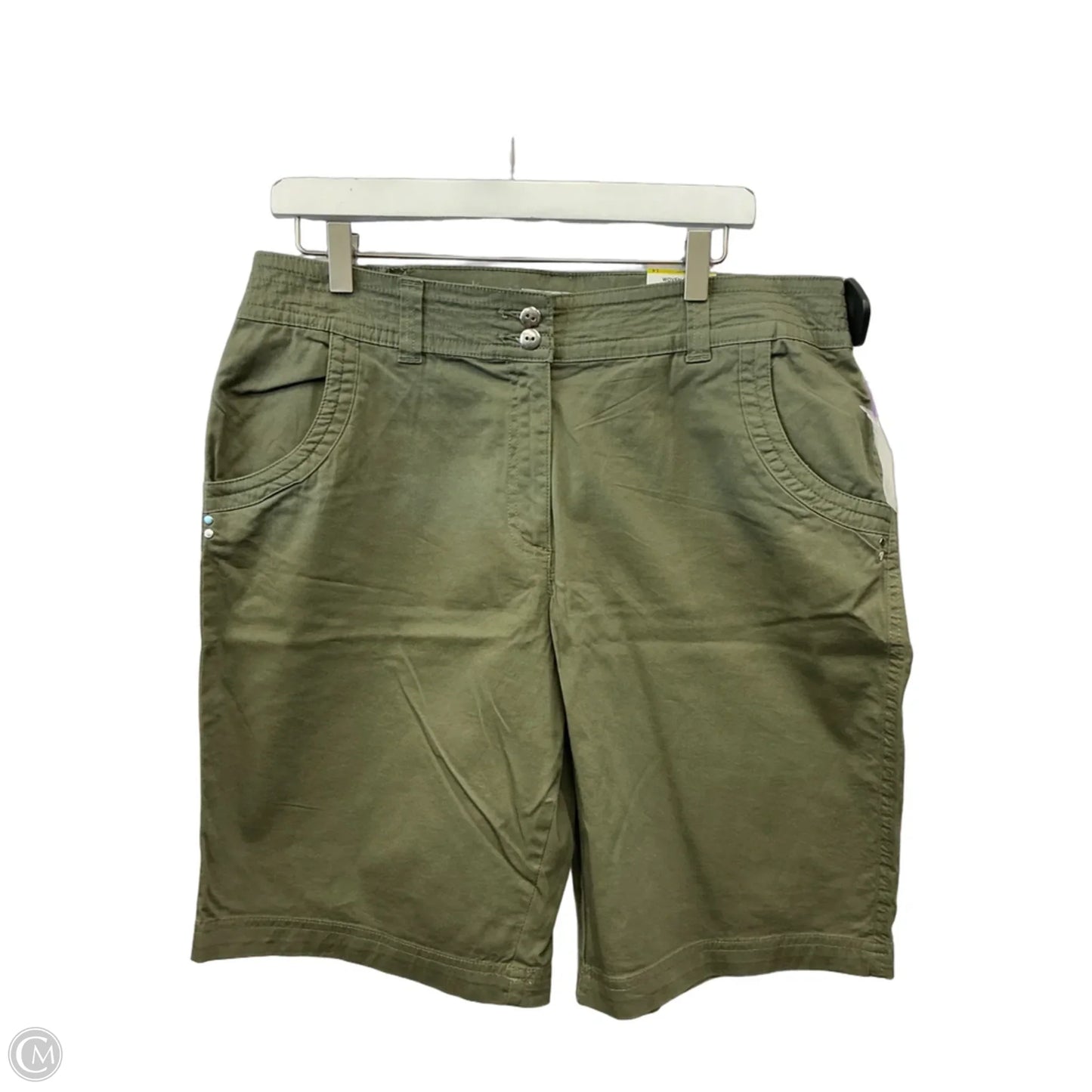 Shorts By Karen Scott In Green, Size: 14