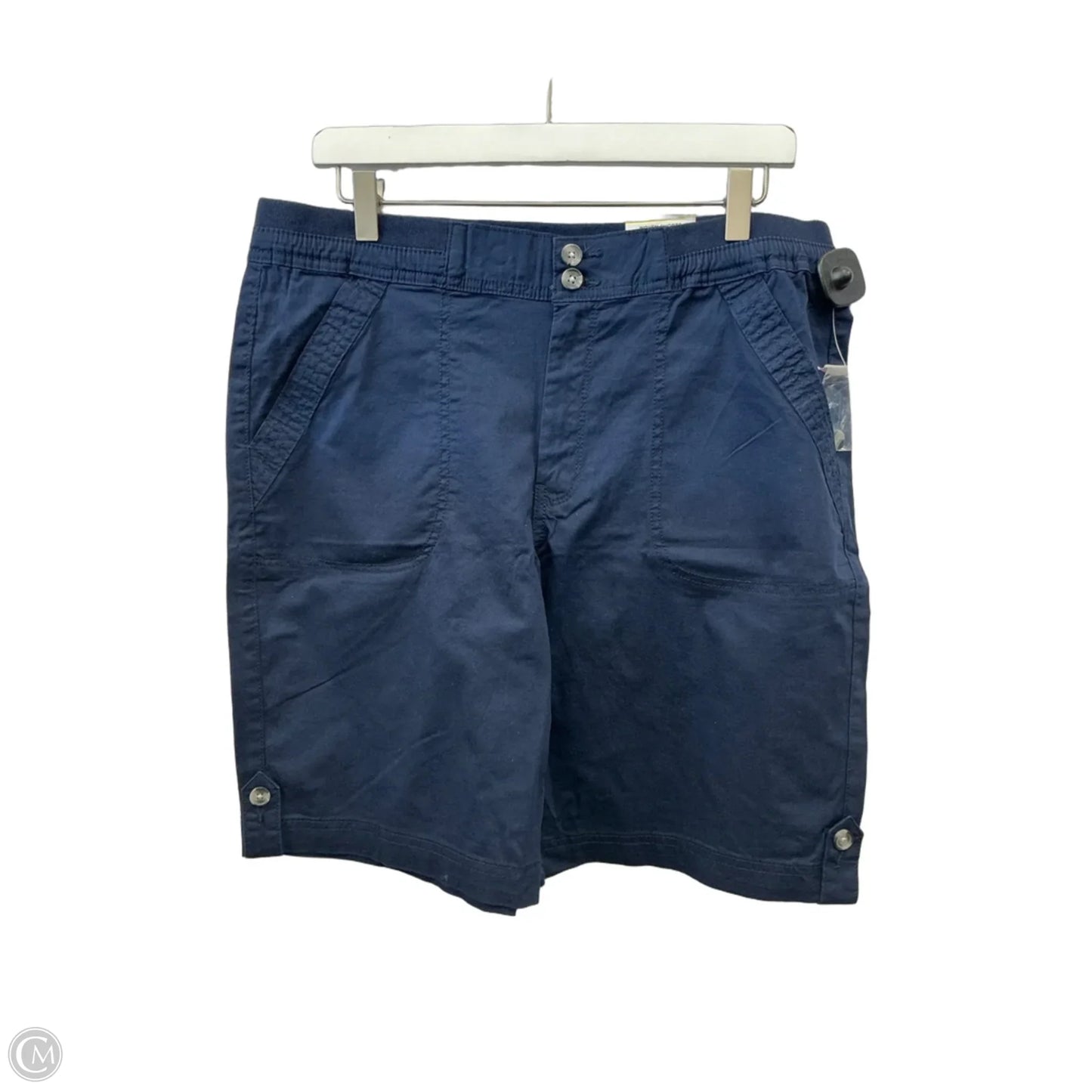 Shorts By Karen Scott In Navy, Size: 14