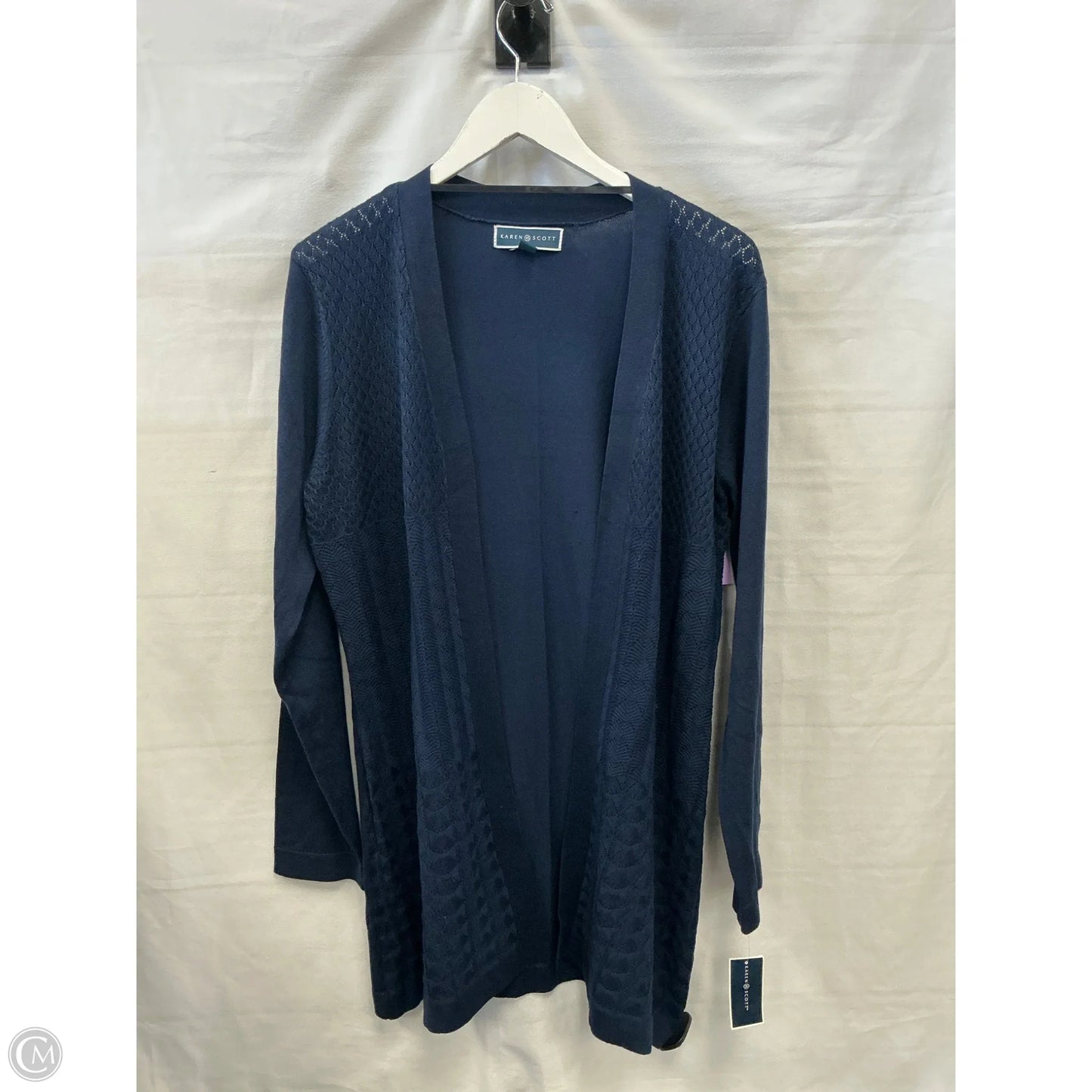 Cardigan By Karen Scott In Navy, Size: L