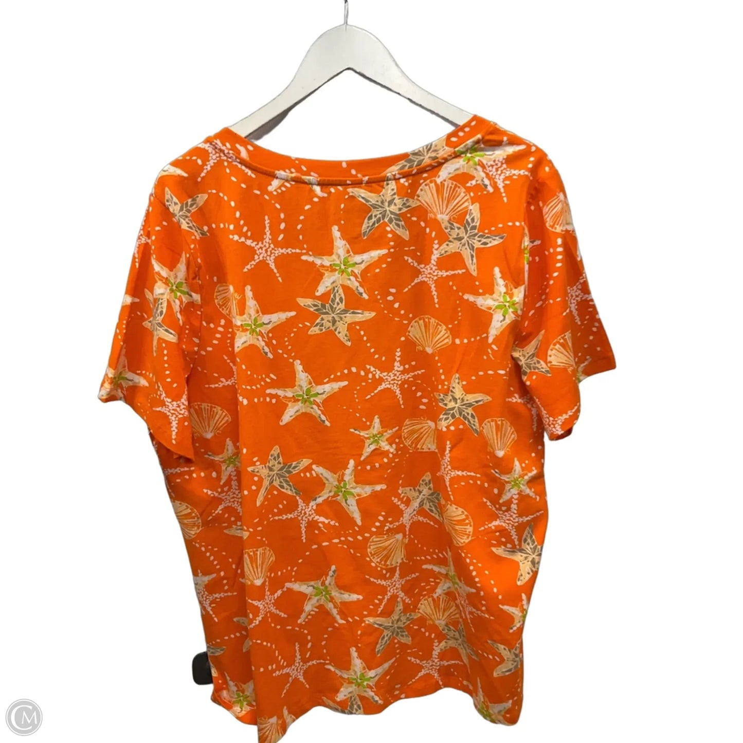 Top Short Sleeve By Coral Bay In Orange, Size: 1x