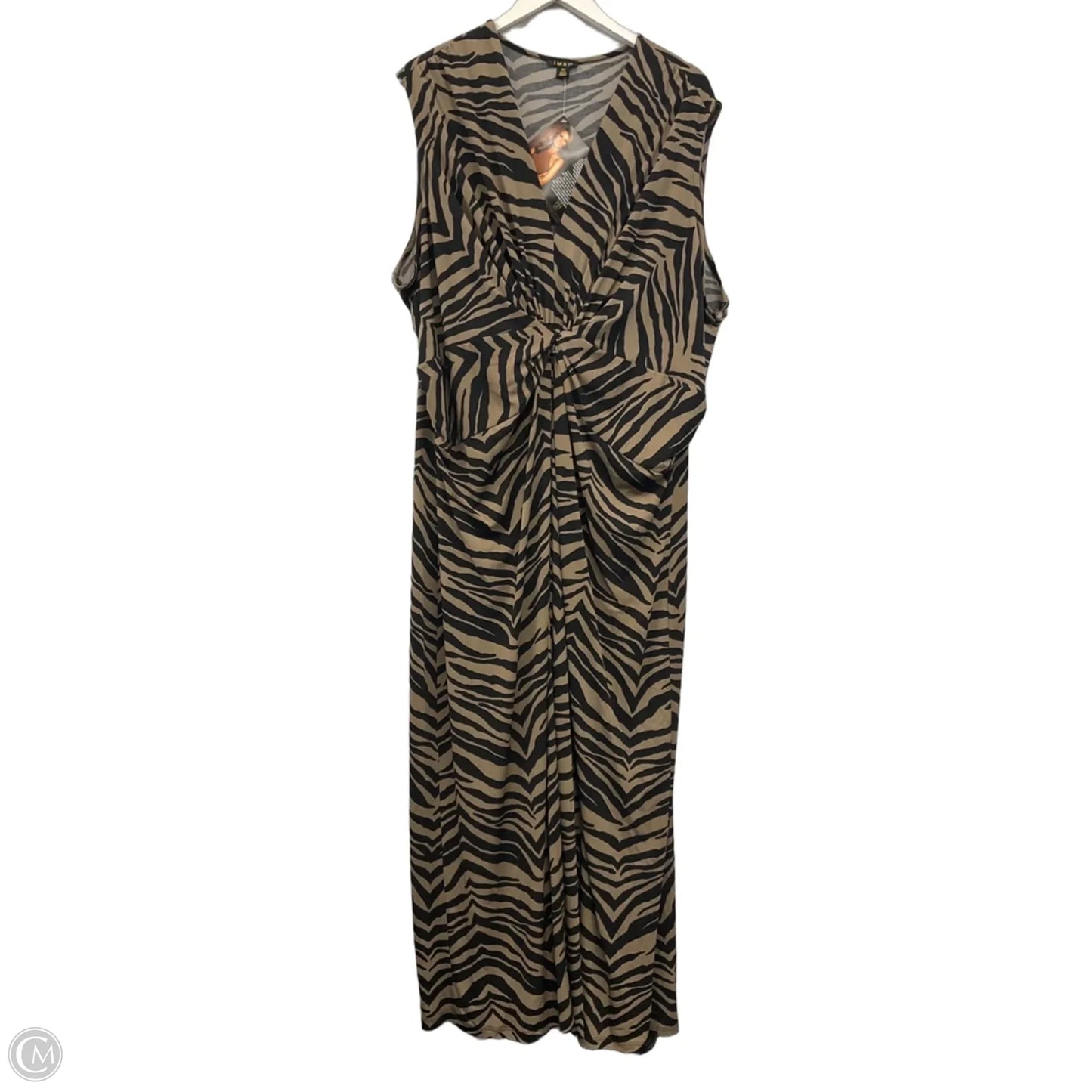 Dress Casual Maxi By Iman Hsn In Zebra Print, Size: 3x