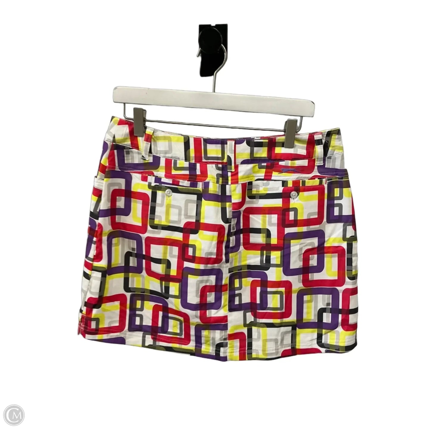 Athletic Skort By Slazenger In Purple & Yellow, Size: M