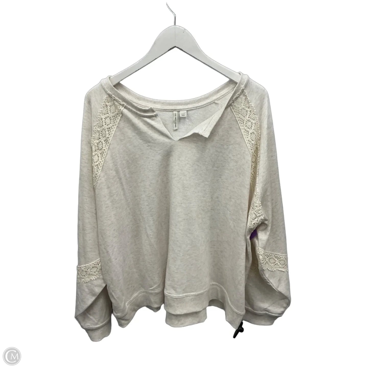 Sweater By Cato In Cream, Size: 22