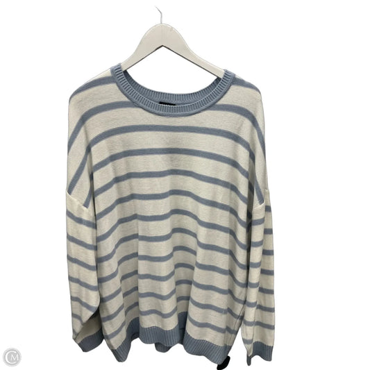 Sweater By Torrid In Blue & Cream, Size: 3x