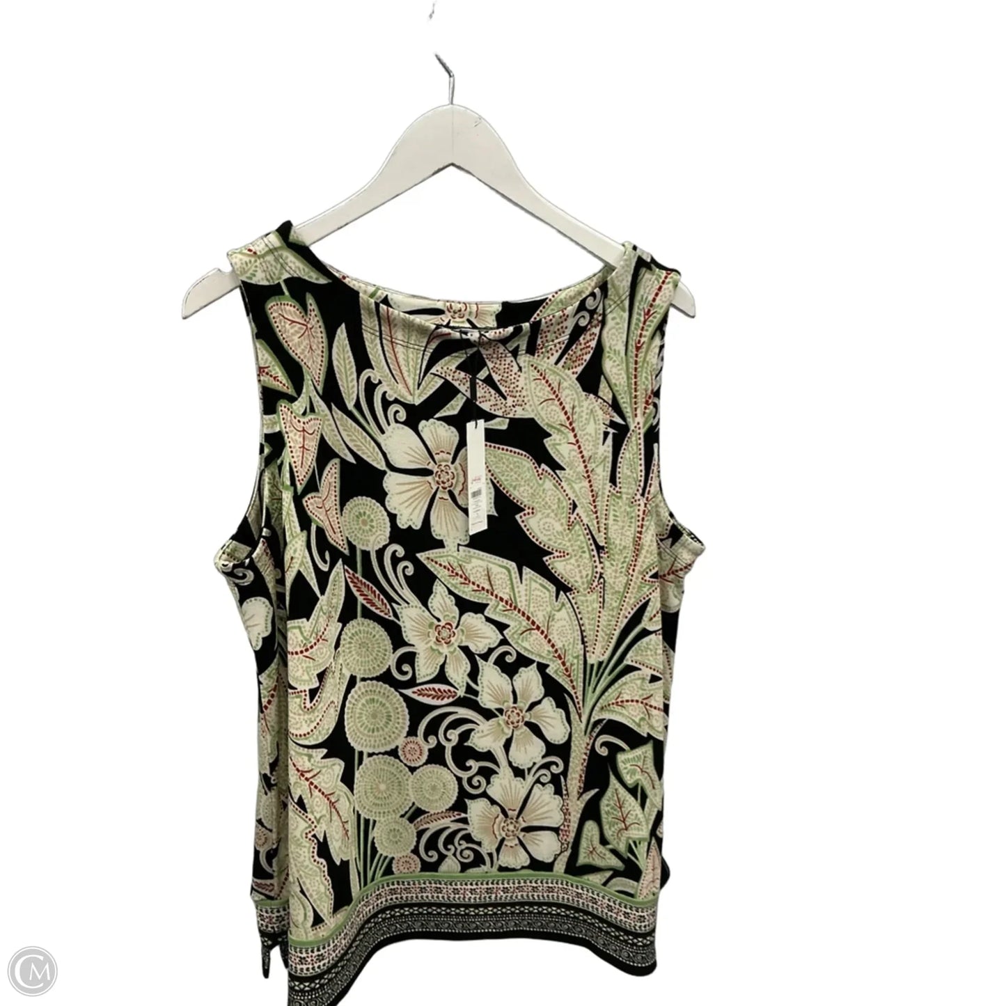 Top Sleeveless By Chicos In Green, Size: Xl