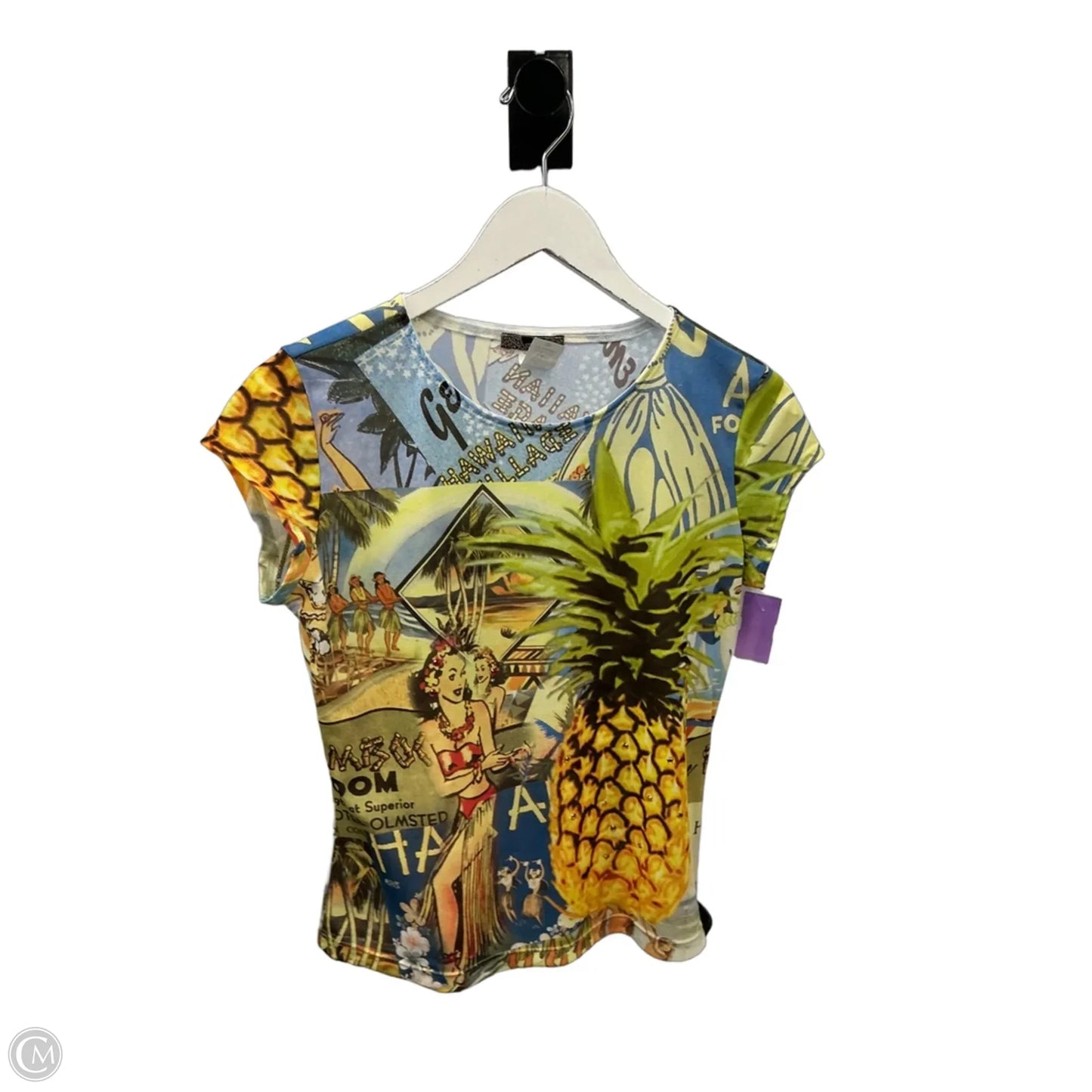 Top Short Sleeve By Cme In Green, Size: S