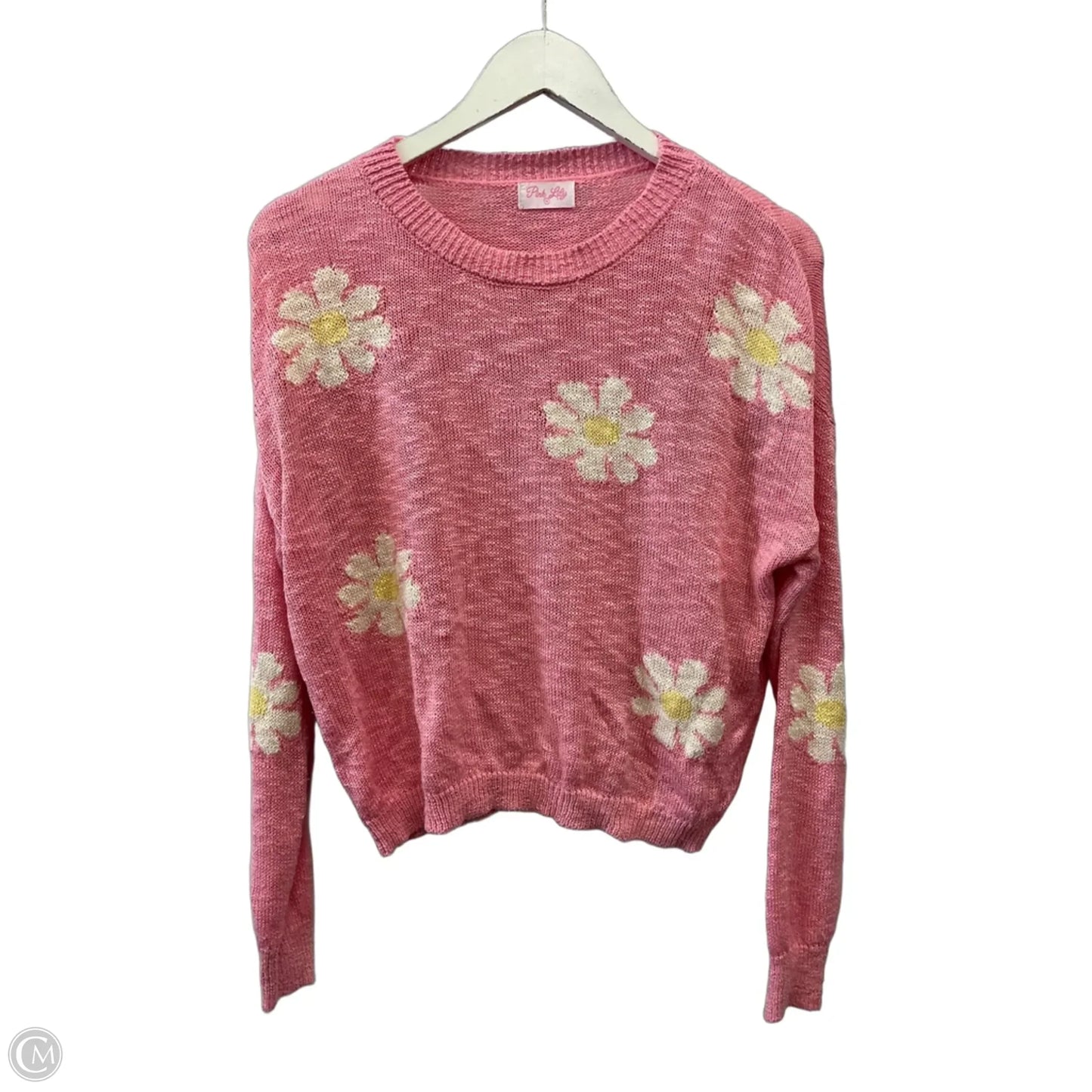 Sweater By Pink Lily In Pink, Size: M