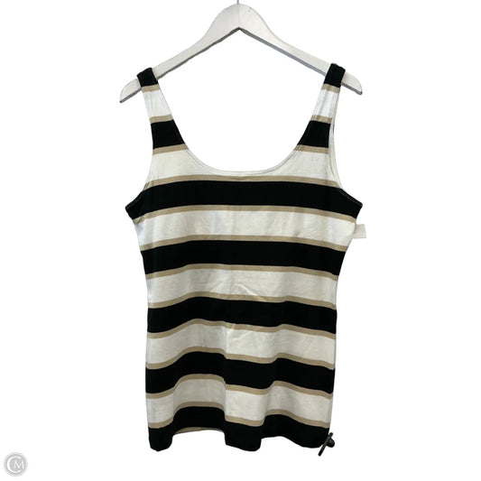 Top Sleeveless By Banana Republic In Black & White, Size: L