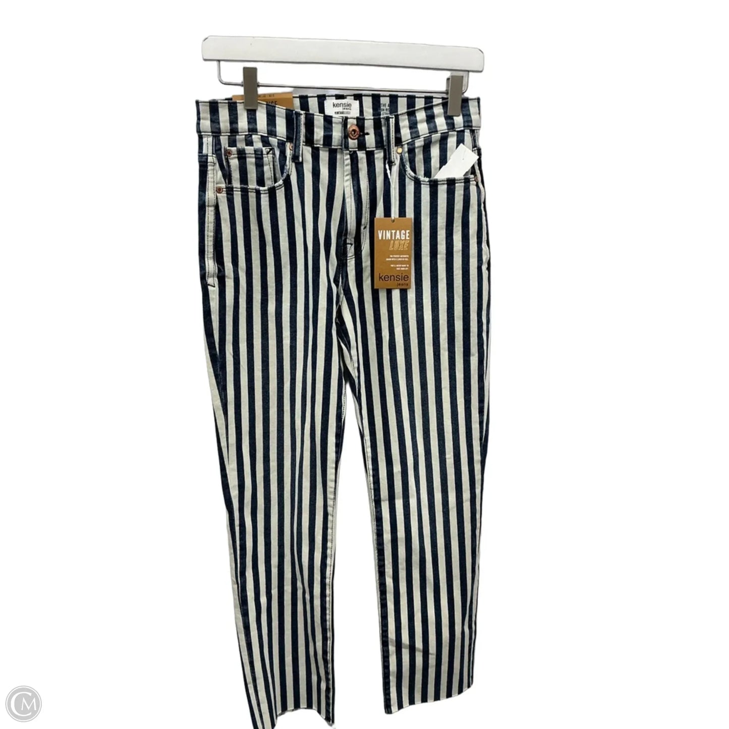 Jeans Straight By Kensie In Striped Pattern, Size: 2
