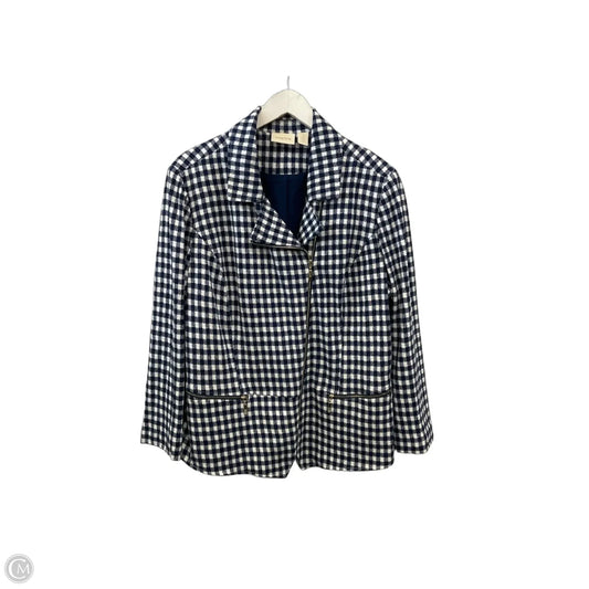 Jacket Other By Chicos In Blue & White, Size: Xl