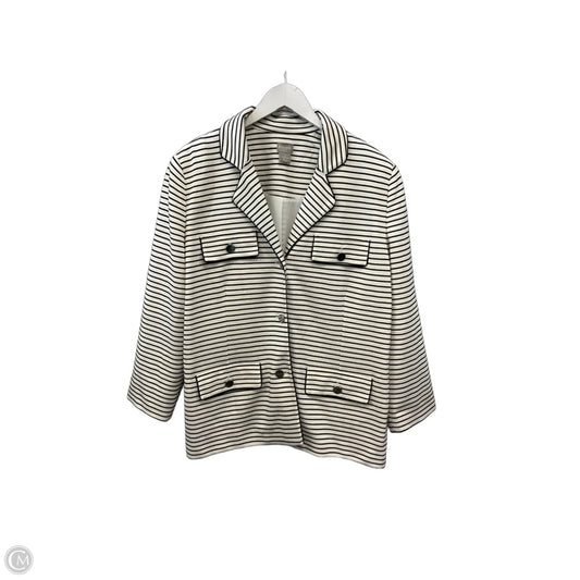Blazer By Chicos In Black & White, Size: Xl