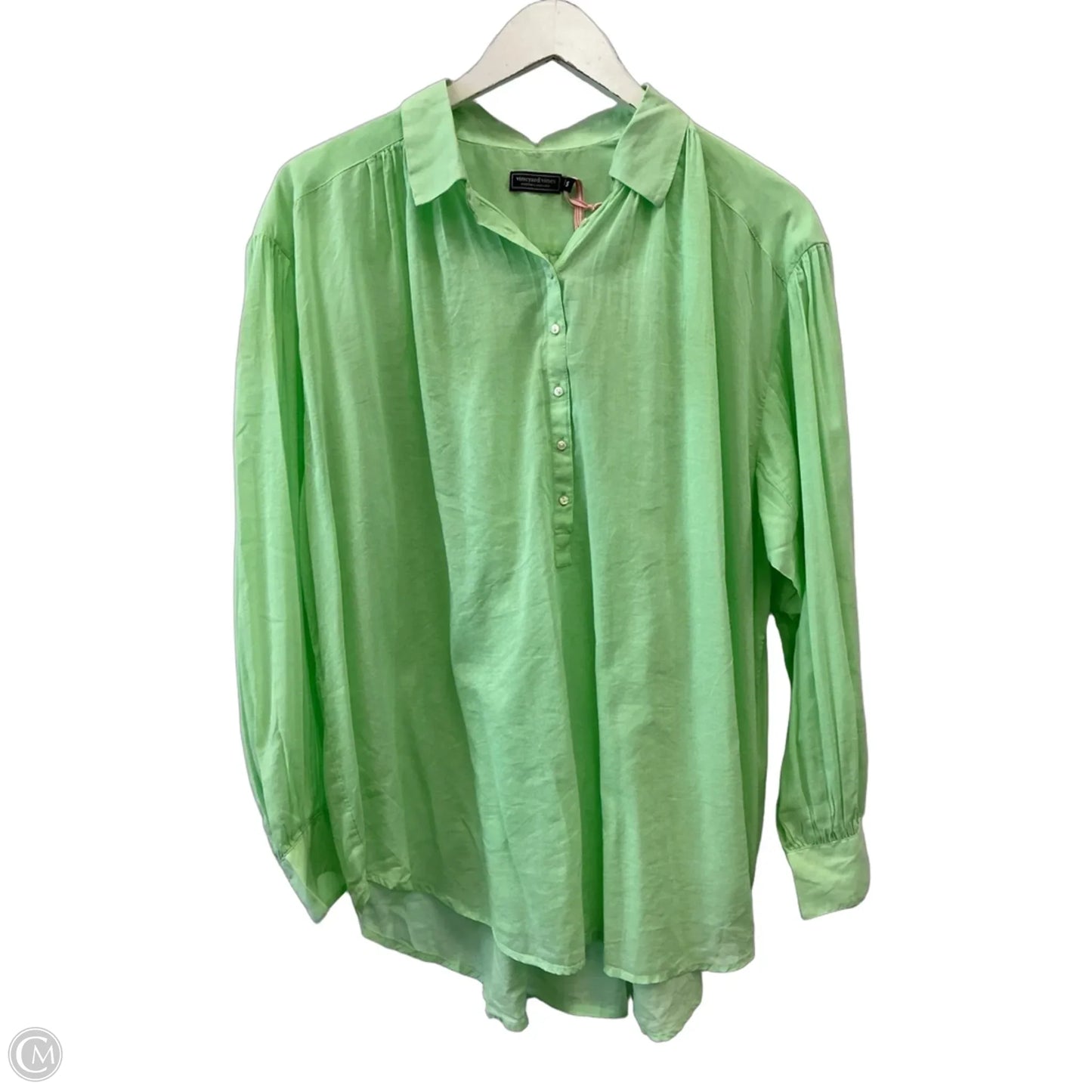 Top Long Sleeve By Vineyard Vines In Green, Size: S