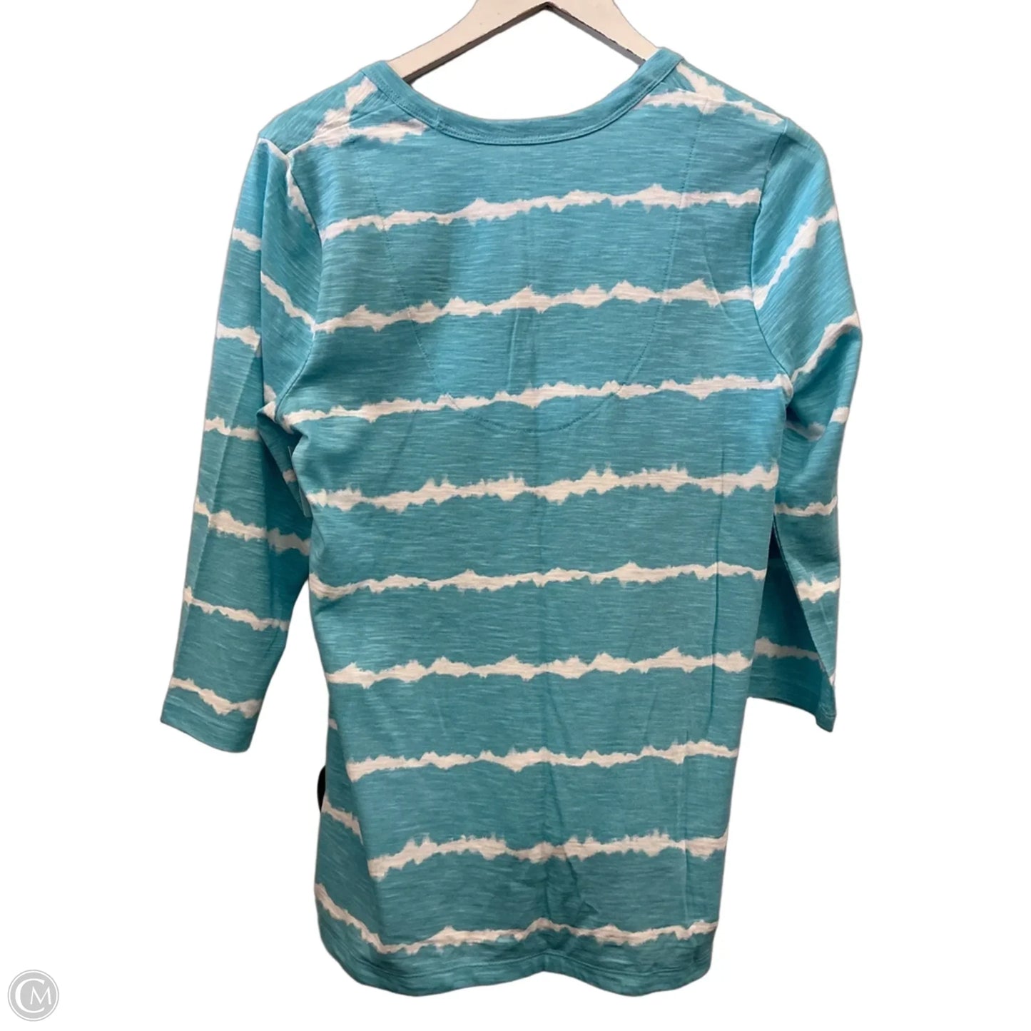 Top 3/4 Sleeve By Chicos In Blue, Size: M