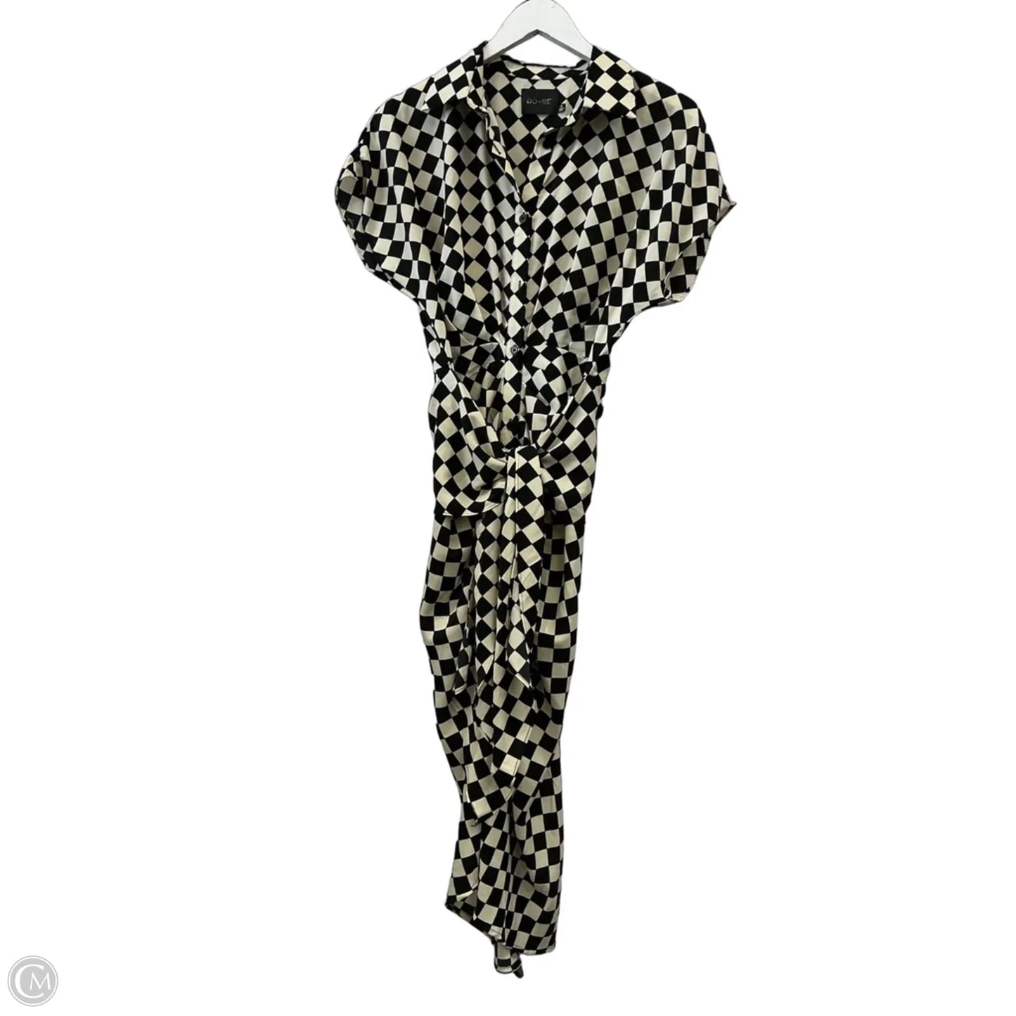 Dress Casual Midi By Do + Be In Black & Cream, Size: S