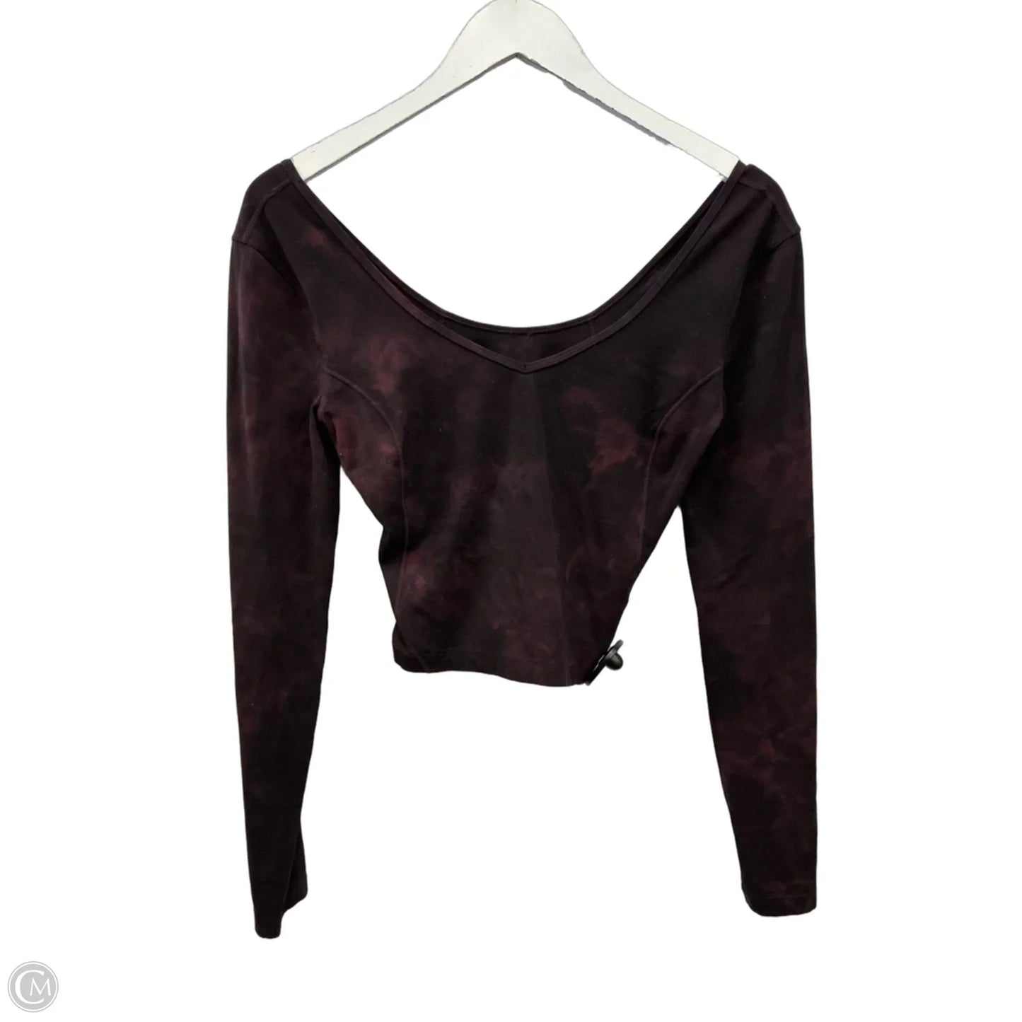 Athletic Top Long Sleeve Crewneck By Lululemon In Purple, Size: S